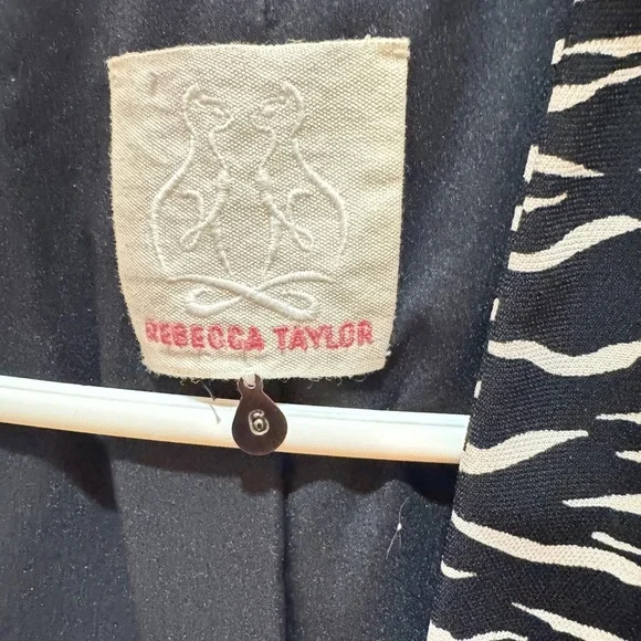 Rebecca Taylor Zebra Print Women's short blazer. Size 8. - Picture 4 of 5